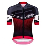 2017 Nouvelle Maillot Cyclisme Manche Courte Santini Interactive 3.0 Noir-Rouge 2017