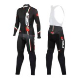 Equipement 2016 Cаstelli Sidi Dino Noir Tenue Maillot Cyclisme Longue + Collant à Bretelles En Soldes