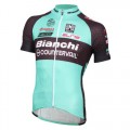 Maillot Cyclisme Manche Courte Bianchi MTB vert 2017 la Vente à Bas Prix