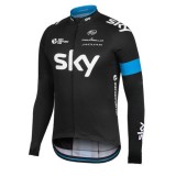 Maillot de Cyclisme Manche Longue Skу Equipe Pro Noir 2016 Boutique France